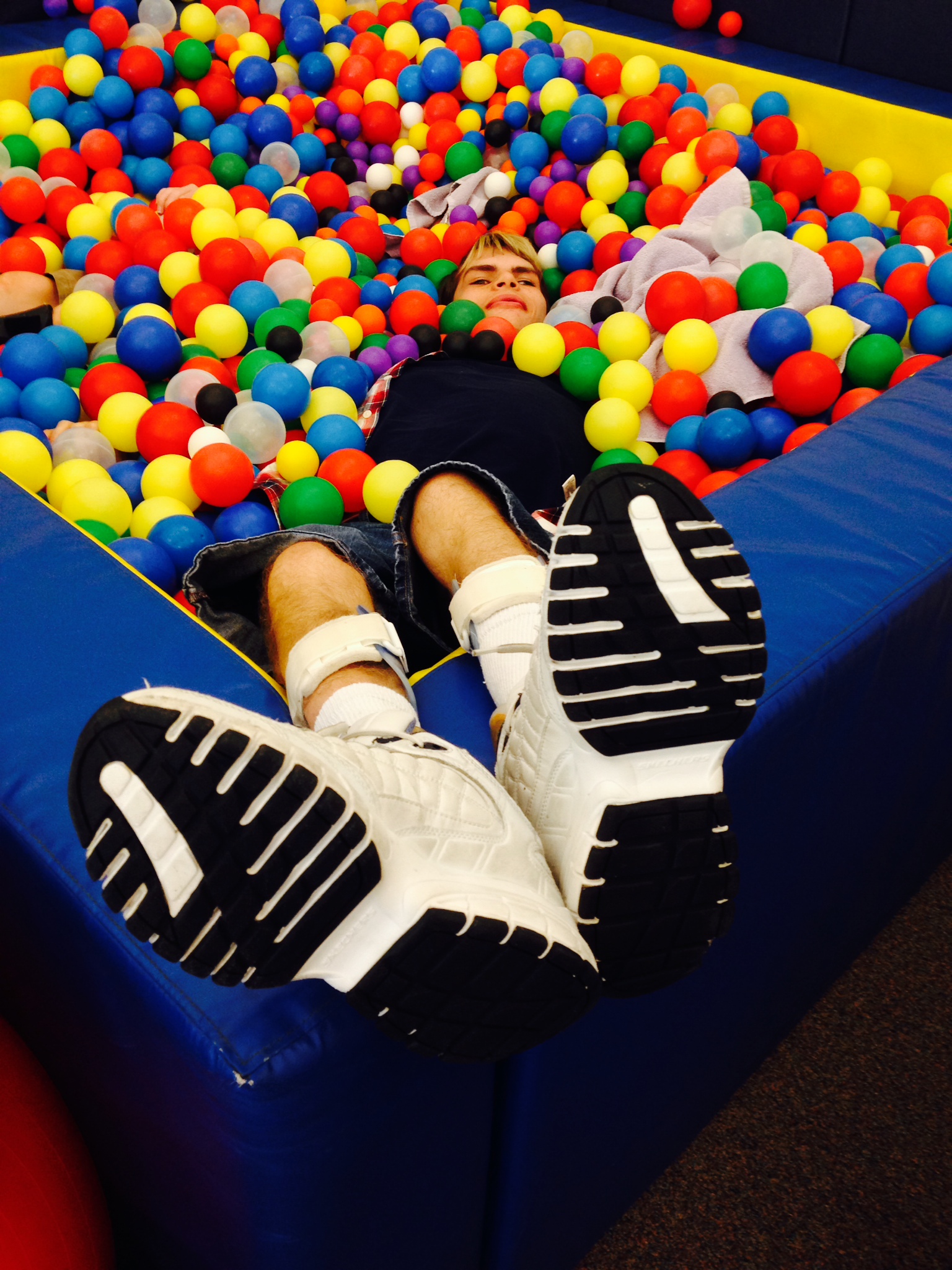 student in sensory room